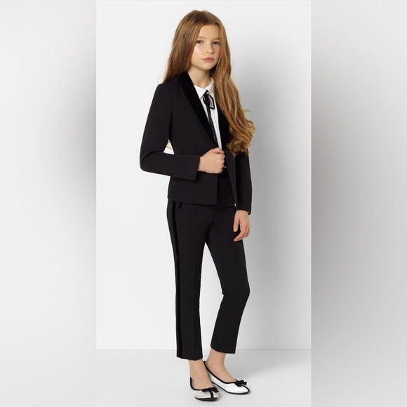 Paisley of London Lennox Girls Black Tuxedo with shirt size 7
